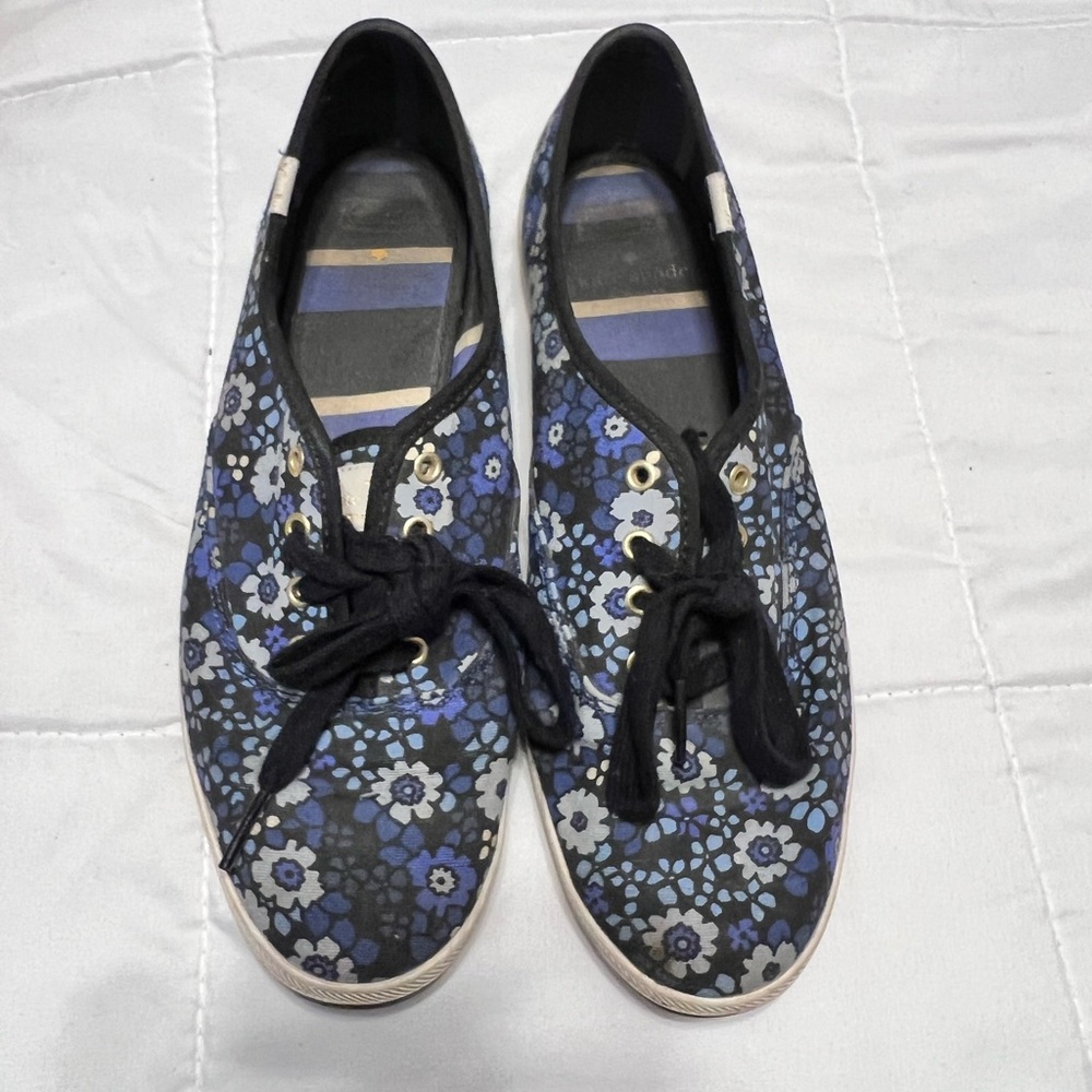 Keds Kate Spade Navy and Black Floral Sneakers